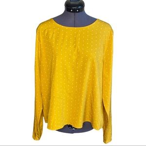 Banana Republic Star Dotted Mustard Blouse Top